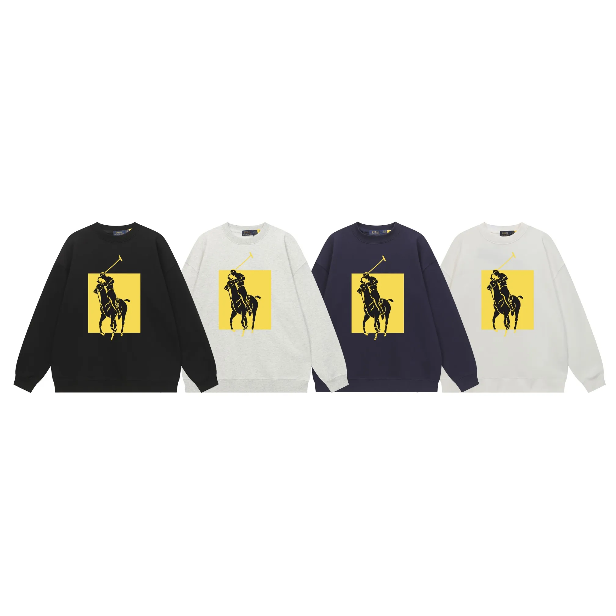 P200 Long-term stock] RalphLauren/Ralph Lauren 2025 autumn and winter new bear letter print 420g heavy large terry sweatshirt Ralph Lauren's age-reducing item, the coat fabric is made of 85% cotton ➕15% polyester, which not only retains the softness, comfort and breathability of cotton, but also adds the wear resistance and wrinkle resistance of polyester fiber, making the clothes more durable and easy to care for. Even in slightly cooler weather, you won't feel stuffy when wearing it. This kind of fabric has a natural crisp feel and is not easy to pill or deform. The bear on the chest is printed with English letters. It is full of color, full of three-dimensionality, and lifelike, adding a bit of liveliness and interest to the whole sweatshirt. There is no pressure to dress, regardless of age or gender. Complete accessories! Color: black, white, navy blue, light floral gray Size: M-L-XL-XXL
